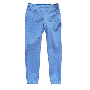 RLX Ralph Lauren Golf Women's Eagle Stretch Waist Pants Geo Blue 12 Zip Pockets